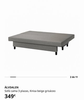 ÄLVDALEN Sofá Cama 3 Plazas Grisáceo