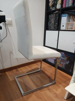 Juego de 4 Sillas Comedor Blancas
