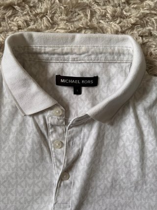 Polo Michael Kors Blanco y Gris