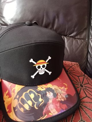 Gorra Capslab Negra con Diseño Luffy Talla única