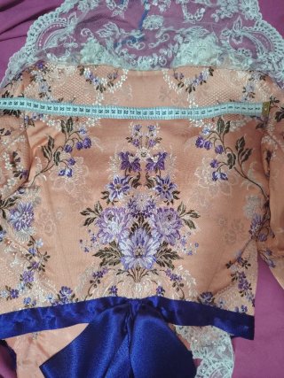 Traje de Fallera Salmón y Morado