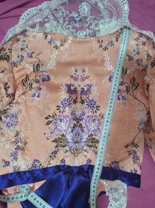 Traje de Fallera Salmón y Morado