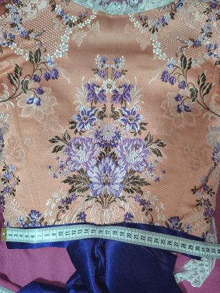 Traje de Fallera Salmón y Morado