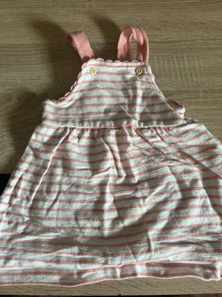 Vestido bebé rayas rosas