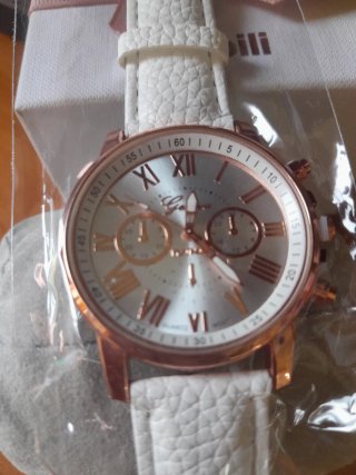 Orologio da donna bianco e oro