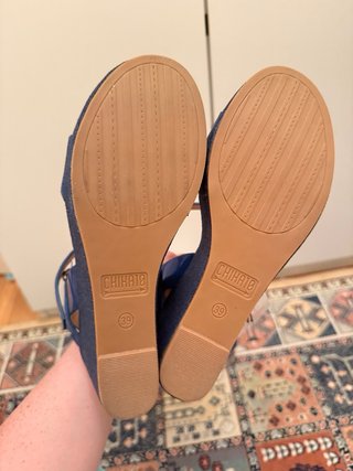 Sandalias cuña CHIKA10 Talla 39 Azul