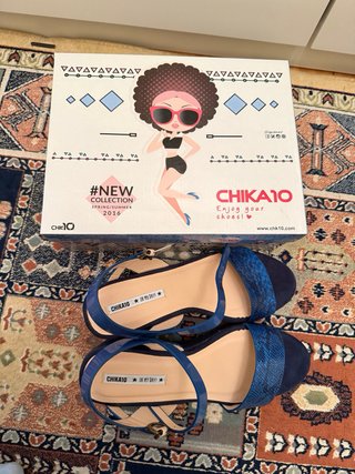 Sandalias cuña CHIKA10 Talla 39 Azul