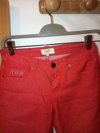 Pantalón Guess Mujer Elástico Rojo Talla XS