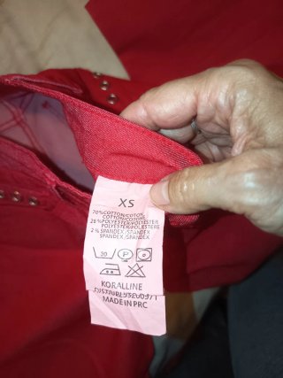 Pantalón Guess Mujer Elástico Rojo Talla XS