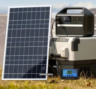 Panel Solar y Controlador de Carga