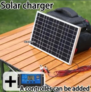 Panel Solar y Controlador de Carga