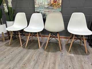 Mesa redonda madera + 4 sillas