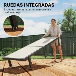 2 Tumbonas Reclinables con Ruedas