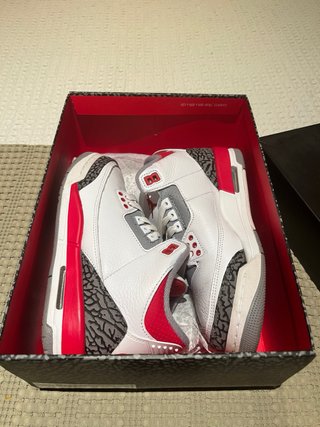 Air Jordan 3 Retro Rojo Blanco