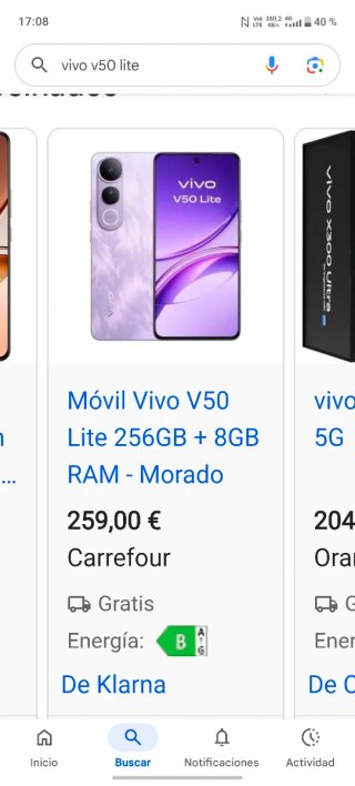 Vivo V50 Lite Viola 256GB