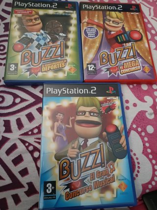 Lote 3 Juegos Buzz! PlayStation 2