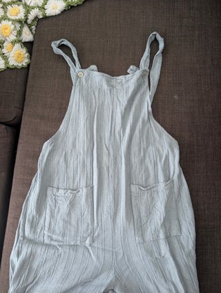 Mono Peto Lino/Viscosa Gris Brillo Talla Única