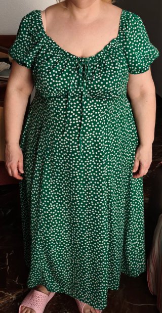 Vestido verde estampado verano