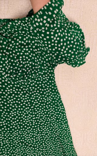 Vestido verde estampado verano