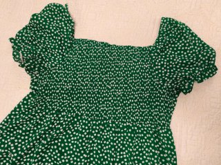 Vestido verde estampado verano