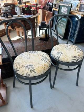 Pareja Sillas Terraza Vintage Gris