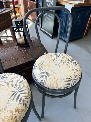 Pareja Sillas Terraza Vintage Gris