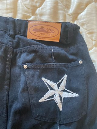 Pantalón Corteiz ancho skate negro