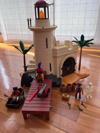 Lote Playmobil Piratas Barco Fuerte Faro