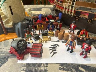 Lote Playmobil Piratas Barco Fuerte Faro