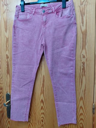 Vaqueros Elásticos Rosa Talla XL