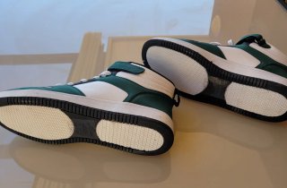 Zapatillas Altas Hombre Verde y Blanco