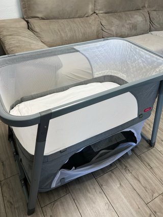 Cuna de viaje plegable Onna gris