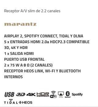 Marantz 70s Amplificador Receptor Negro