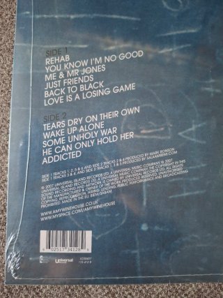 Vinilo Amy Winehouse Back to Black LP