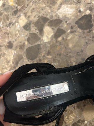 Sandalias de terciopelo negras Talla 39