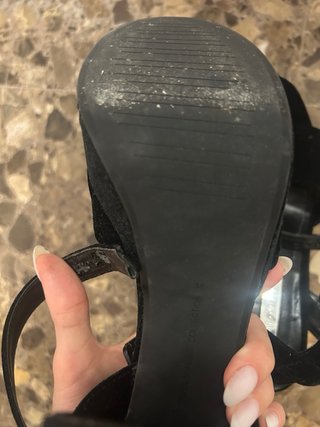 Sandalias de terciopelo negras Talla 39