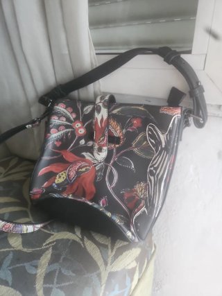 Bolso Desigual estampado floral y cebra
