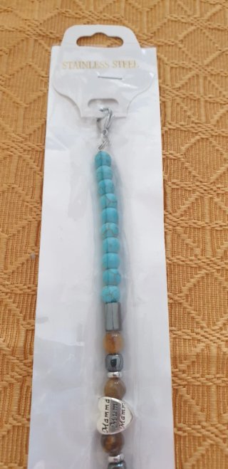 Bracciale con cuore e pietre blu