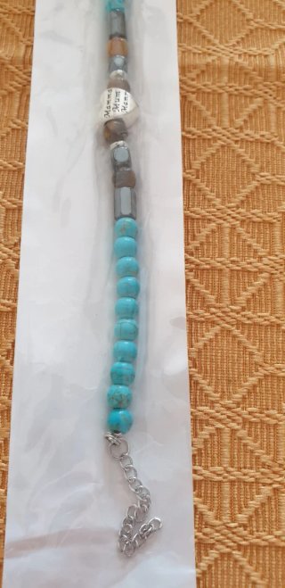 Bracciale con cuore e pietre blu