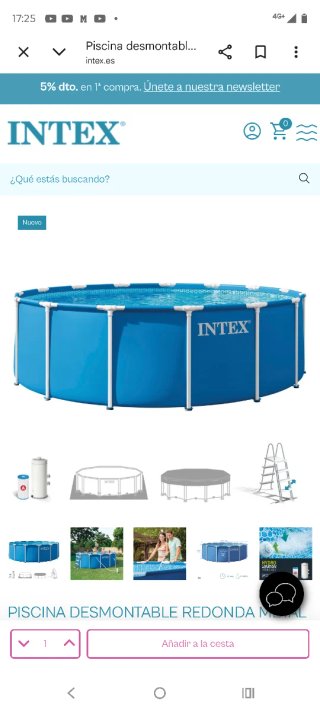 Piscina Intex desmontable con depuradora