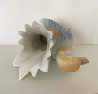 Precioso Jarrón porcelana con figura de pato