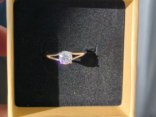 Anillo Solitario Moissanita Plata