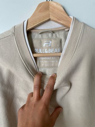 Sudadera beige hombre