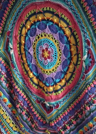 Manta gigante crochet Mandala