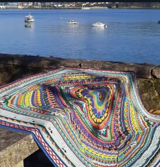 Manta gigante crochet Mandala