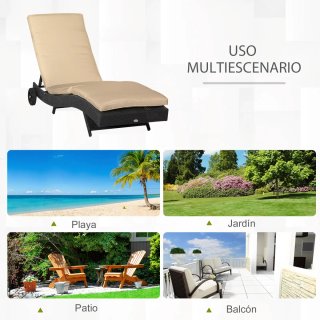 Tumbona S con 2 Ruedas Respa