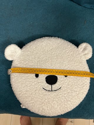 Pouf portaoggetti bianco a forma di orso
