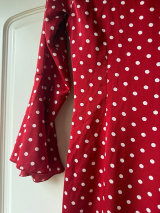 Vestido rojo mini lunares