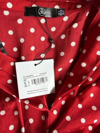Vestido rojo mini lunares