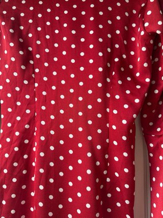 Vestido rojo mini lunares